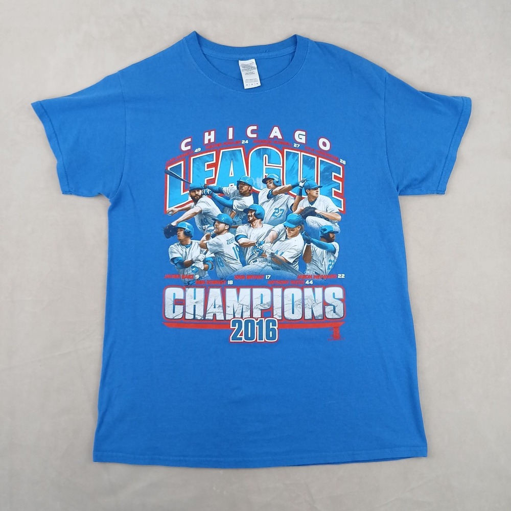 Chicago Cubs 2016 Medium Mens T Shirt World Champion 19x27 Fits A Small